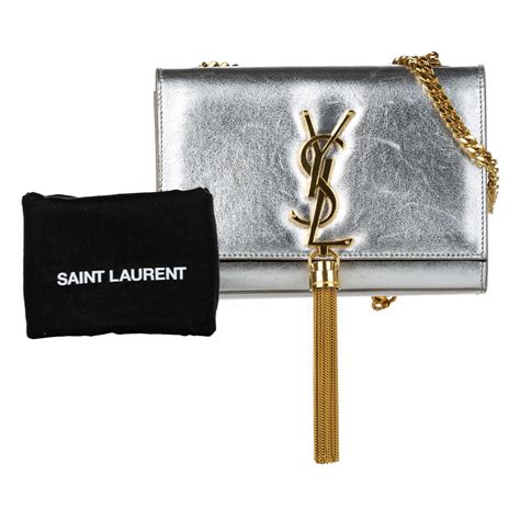 pochette yves saint laurent argento|Tote Bags .